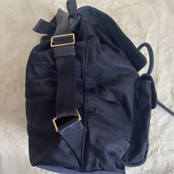 Tory Burch Tilda Medium Navy Blue Nylon Backpack - Picture 5 of 16